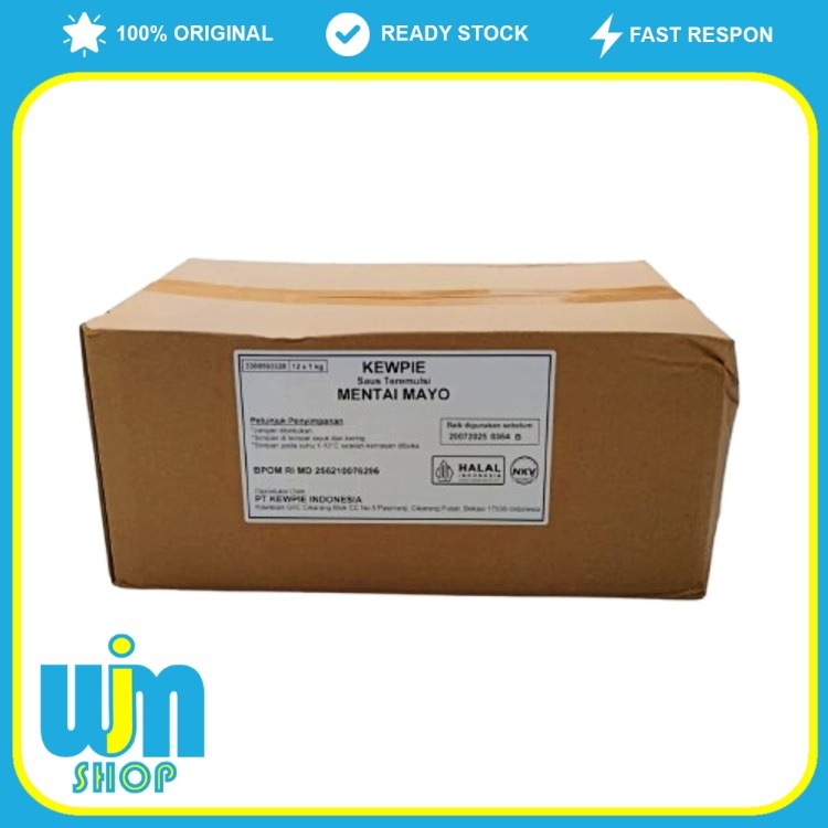 

kewpie Mayonaise Mentai Mayo 1kg x 12 pcs Saus Salmon Mentai Halal