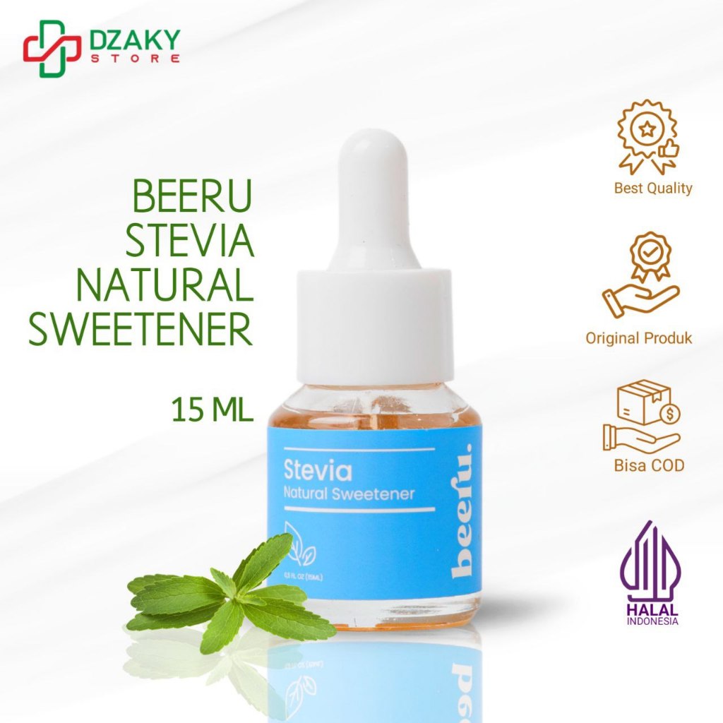 

Beeru Stevia Natural Sweetener Pemanis Alami 0 Kalori SehatTanpa Gula - Pengganti Gula Diabetes - 15mL