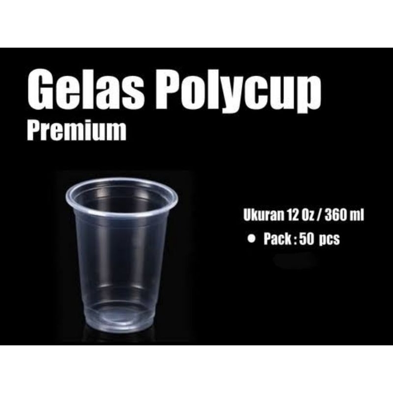 Gelas es/Gelas seal/Cup Plastik 12 oz