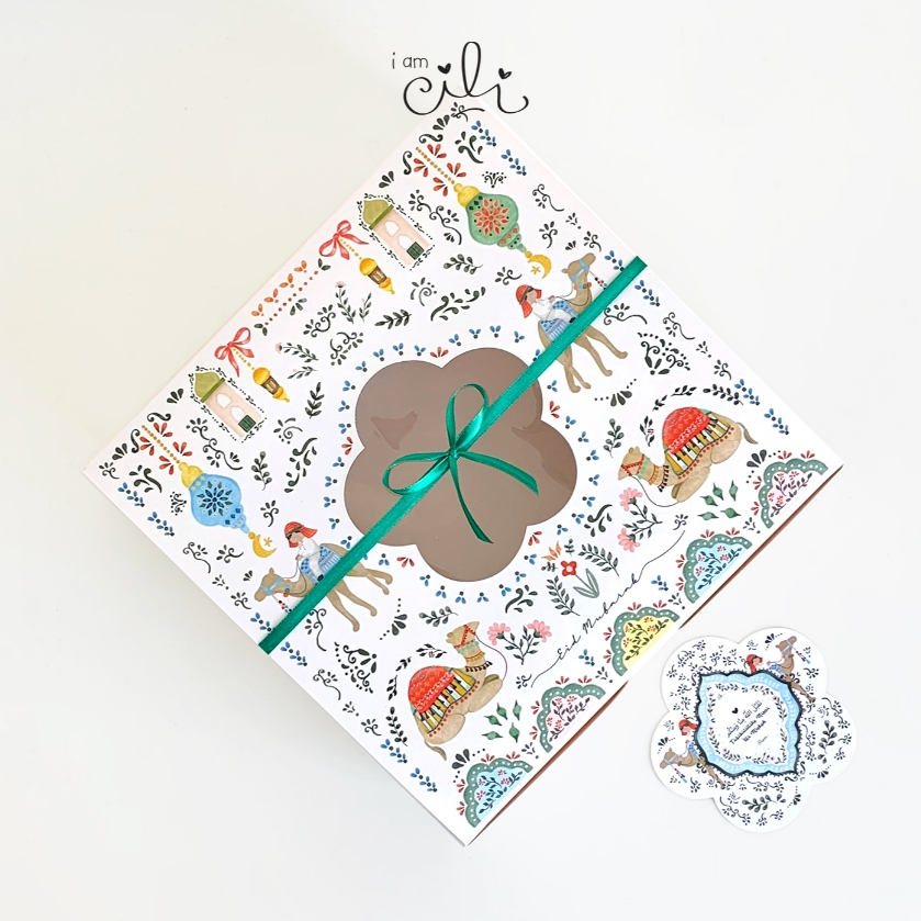 

(BOX 25 X 25 X 10 cm LEBARAN) kotak kue bolu lapis legit idul fitri lebaran (isi 10)