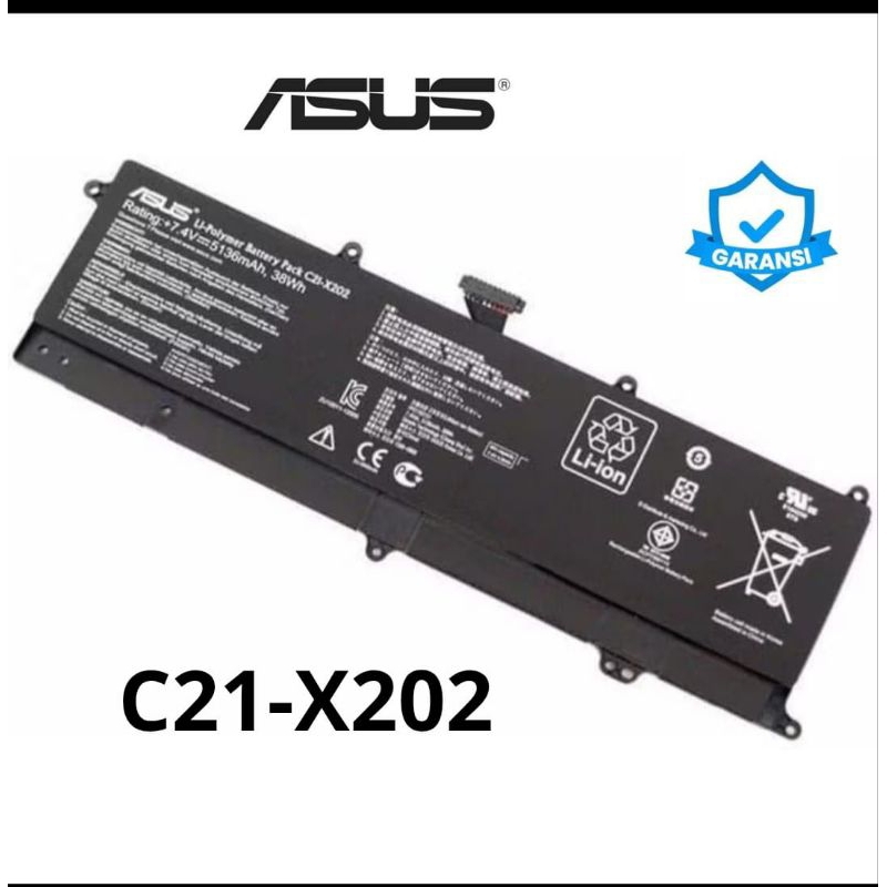 Baterai Laptop Asus X201 X201E S200E C21-X201 C21-X202 Original