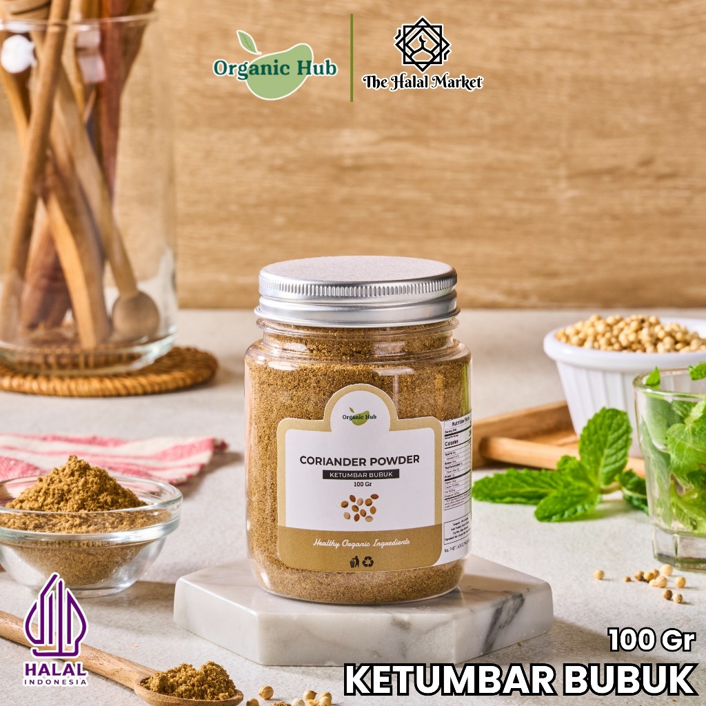 

Organic Hub Coriander Powder 100% Asli Rempah Bumbu Dapur Ketumbar Bubuk Premium Quality 100 gr