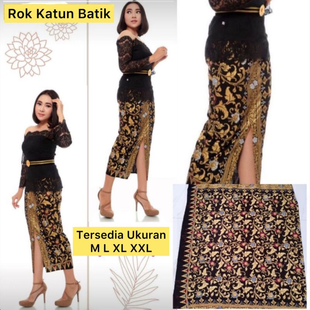 Bawahan Rok Batik Span Bawahan Kebaya Instan Rok Batik Span Belah Depan Batik Rok Prada Bali Modern 