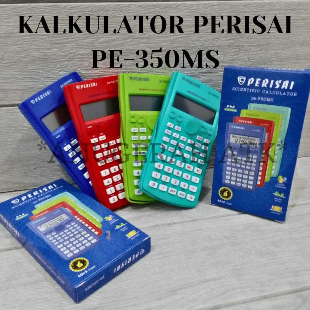 

Kalkulator / Calculator SIN COS TAN Merk PERISAI Scientific PE-350MS (Bergaransi)