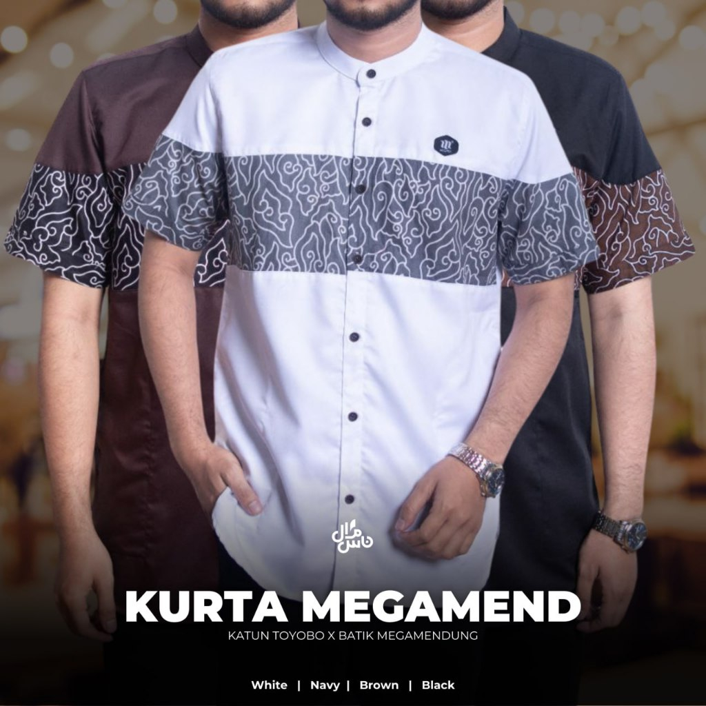 Baju Koko Kemeja Kurta Dewasa Lengan Pendek Motif Megamendung Bahan Toyobo By Mosped