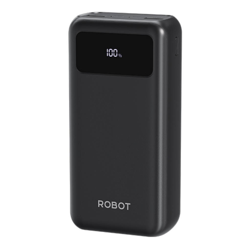 ROBOT Powerbank 30000 mAh Fast Charging 22.5W 3 Port USB Type C LED RT32 Original