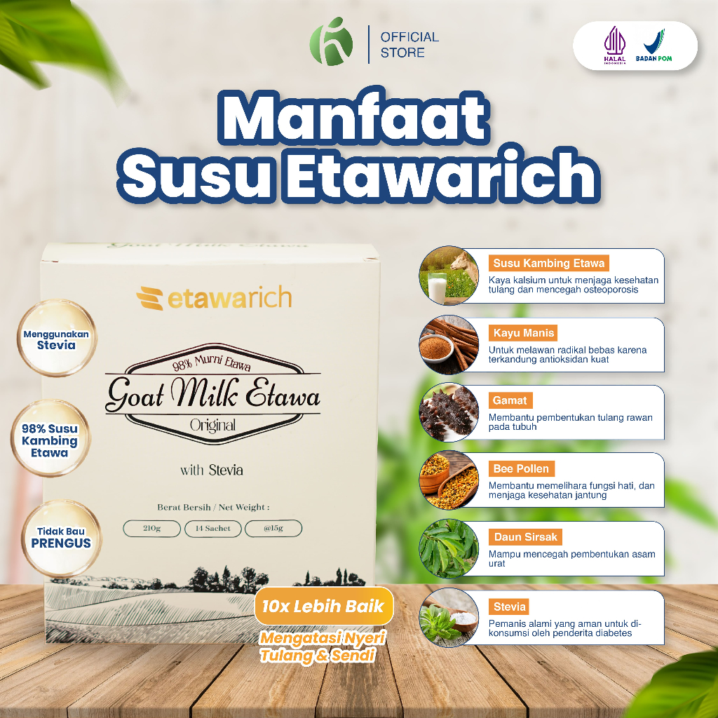 

Etawarich Susu Etawa Herbal Nyeri Sendi Dan Tulang