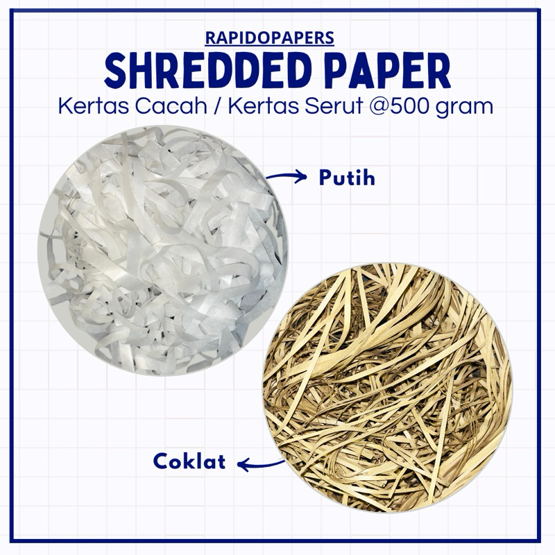

Kertas Cacah / Shredded Paper [500gr] Kertas Serut Packing / Kertas Serut Gift Box / Kertas Serut Untuk Buah