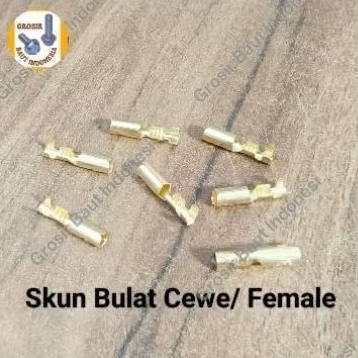 GB skun bulat cewe / skun kabel cewe/ skun kabel female (paket 50pcs)