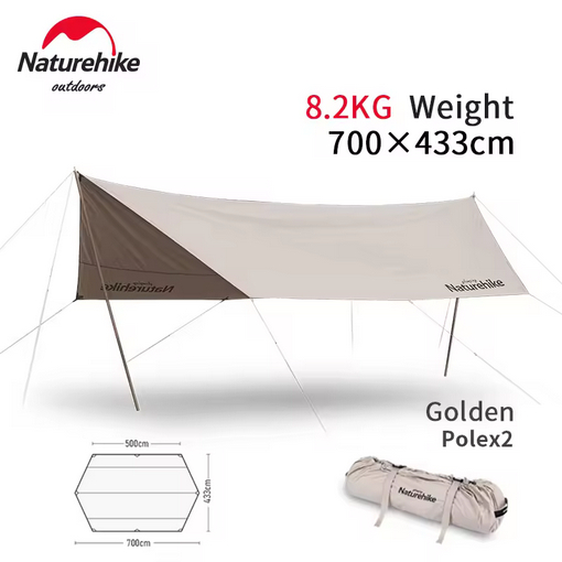 NATUREHIKE NH20TM007 COTTON TARP SERIES FLYSHEET SHELTER CAMPING