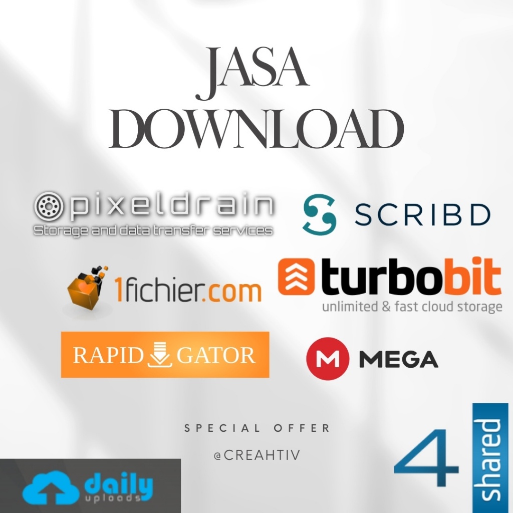 Cloud Service Premium to Gdrive Download Service Mediafire Mega RapidGator 1Fichier 4Shared Archive.