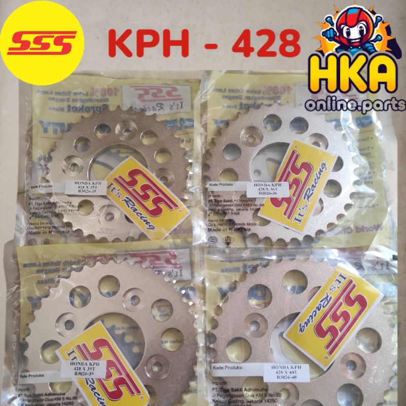 SSS Gear Ger Belakang KPH 428 Karisma Supra X 125 Revo Blade Supra Fit New FU New Fi GSX 150 Origina