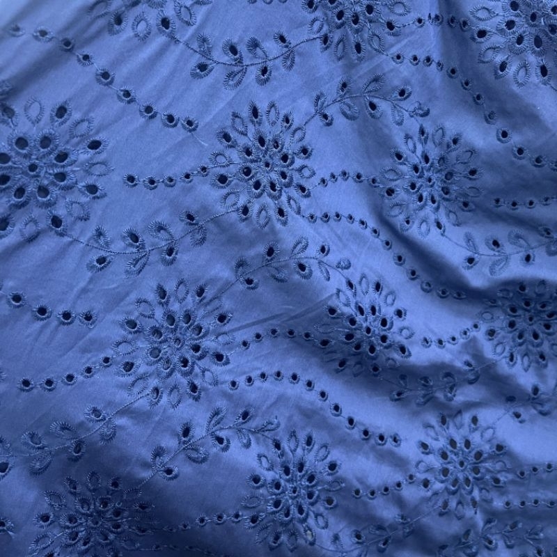 Promo Kain Katun Bordir Terbaru/Kain Dress/Mukena Katun Bordir/Katun Bordir Termurah