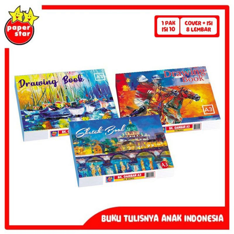 

buku gambar A3 8lembar papestar 1pak isi 10pcs