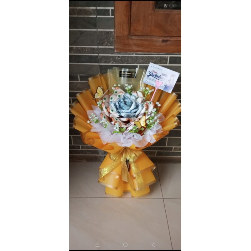 buket uang bunga, buket estetik, buket sultan, buket kekinian