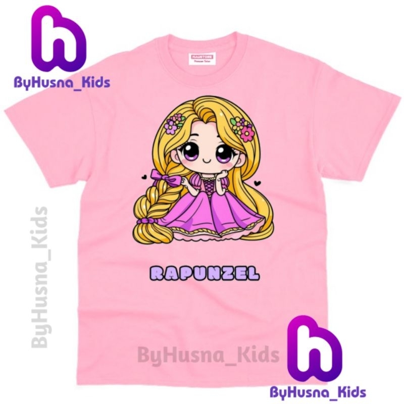 BAJU ANAK KAOS ANAK PRINCESS RAPUNSEL RAPUNZEL CUTE ATASAN ANAK PEREMPUAN CEWE