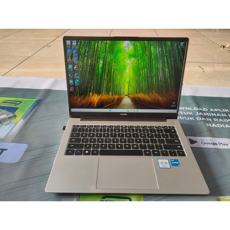 Laptop Huawei D14 Tahun 2024 Intel Core i5-13420H Generasi 13, Ram 16GB, SSD 512 GB,  Second/Like Ne