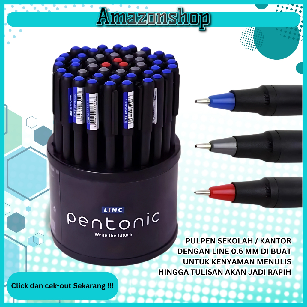 

Ball Pen Pentonic Premium / Pulpen Tinta Gel Hitam Biru Merah 0.7MM