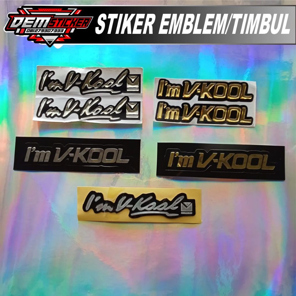 Stiker emblem,resin,embos IM VKOOL