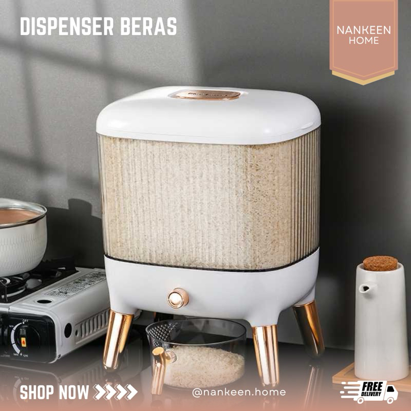 nankeen shop - Tempat Beras Estetik/Dispenser Beras Estetik/Tempat Beras Putih/Dispenser Beras Putih