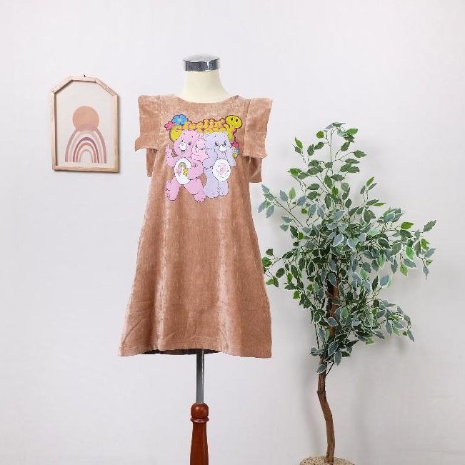 [ NOVEMBER'S STORE ] Mini Dress wanita motif you can see allsize import