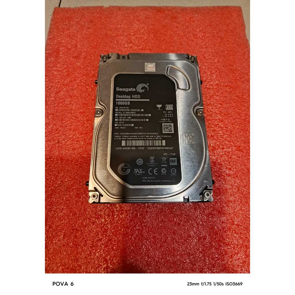 Original Hardisk HDD 3.5" Imac 27" 1TB  SEAGATE Black