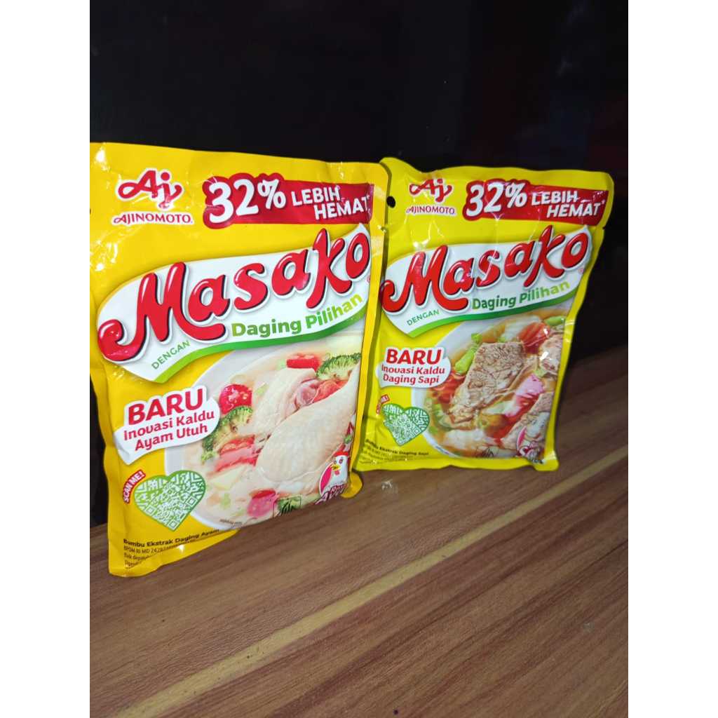 

Masako 250gr rasa kaldu sapi/kaldu ayam