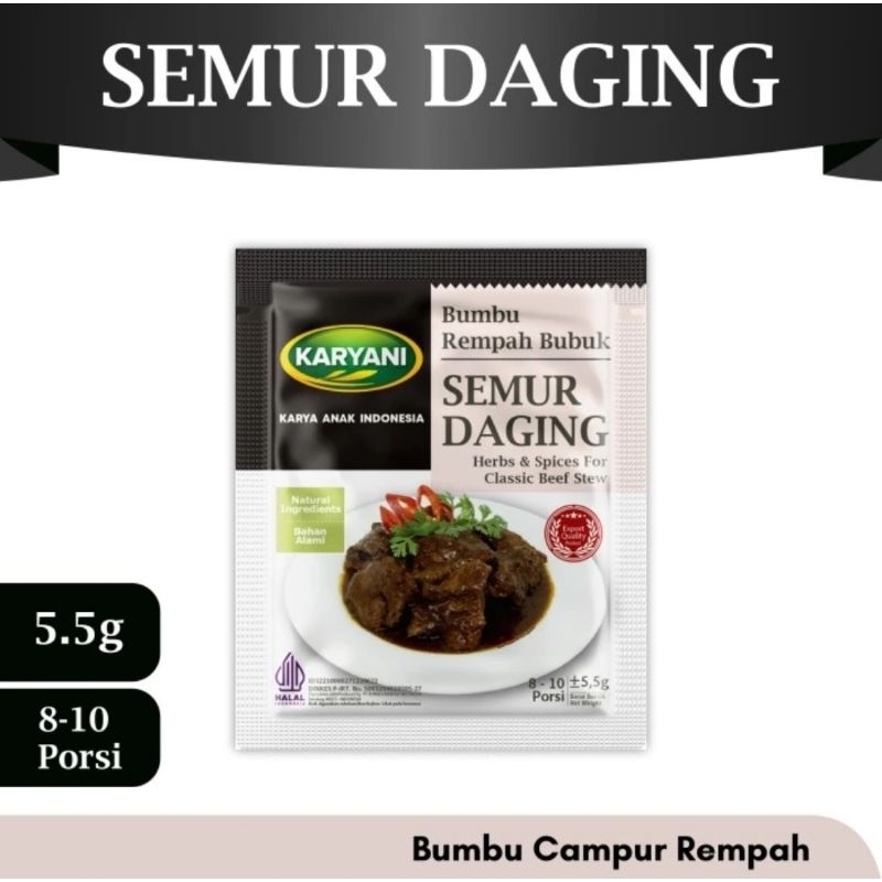 

Bumbu Rempah Bubuk Semur Daging Karyani