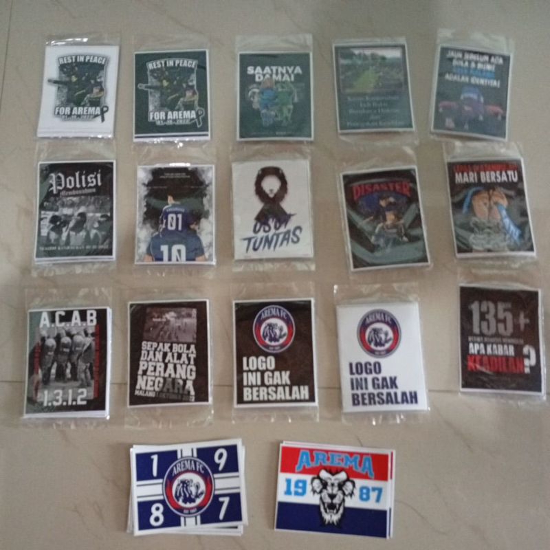 

STIKER AREMA STIKER PRINT LAMINASI DOFF UKURAN 10X7.5