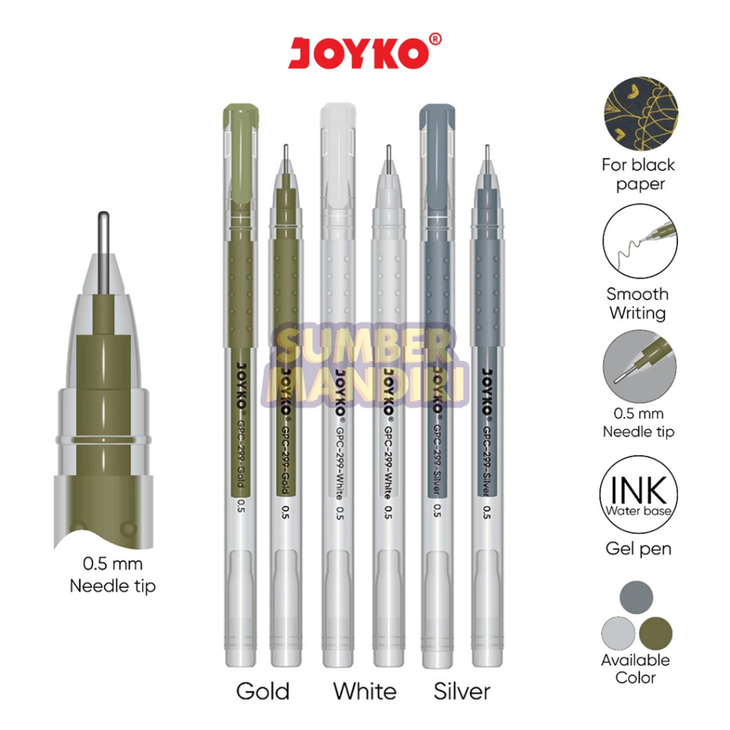 

Color Gel Pen Pulpen Pena JOYKO GPC-299 0.5 mm [12 PCS]