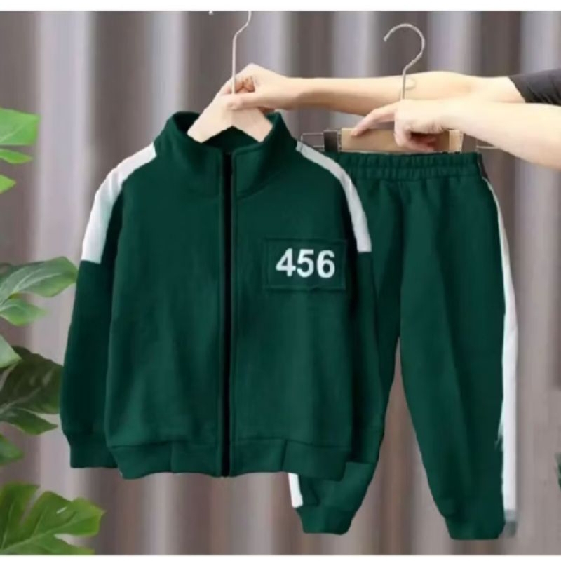 JAKET STELAN SQUID GAME ANAK 2-12 THN UNISEX