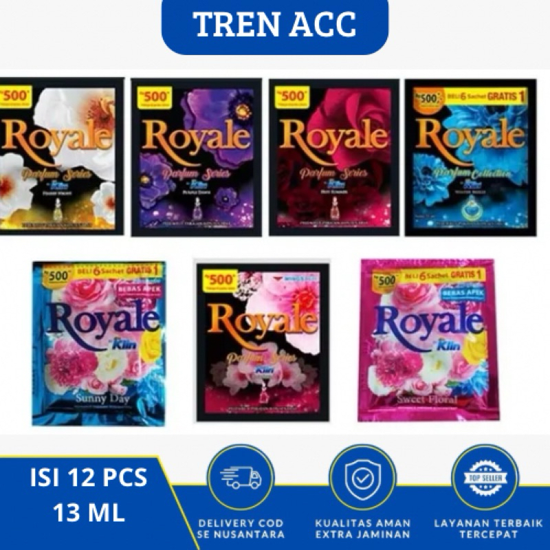 ( isi 12 pcs ) PEWANGI ROYALE SACHET / 1 RENCENG ISI 12 PCS / 13ML /Royale Pewangi / Royale Renceng 