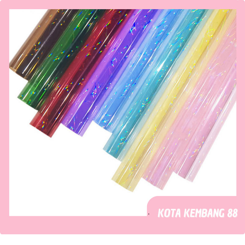 

Kertas Buket Kilat Hologram Film Cellophane Transparan Symphony Flower Wrapping Hologram KB026