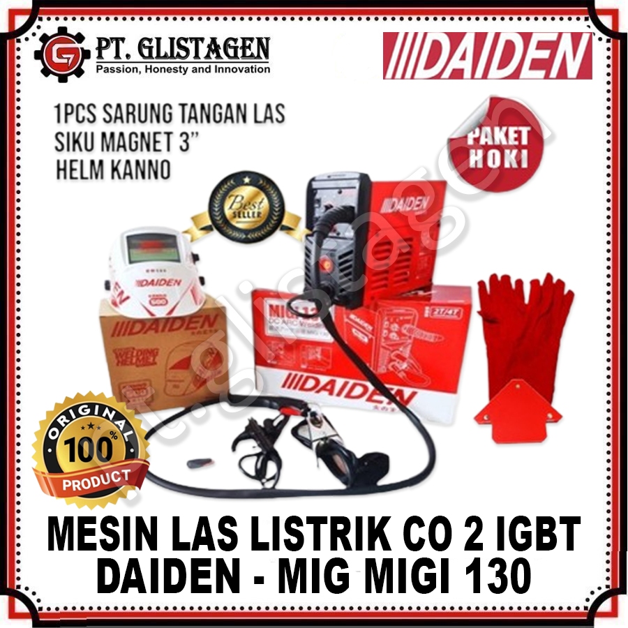DAIDEN MIG 130 Mesin Las Listrik MIG / MIGi / MAG / Co2  / Tanpa Gas
