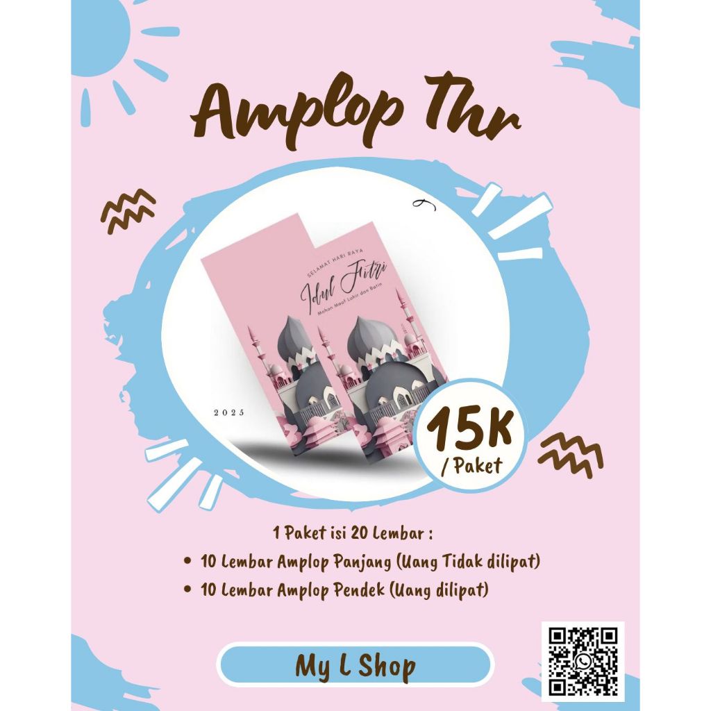 

Amplop Lebaran Idul Fitri Besar Premium isi 20pcs Motif 2025