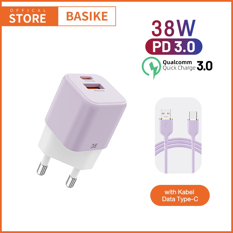 (HOT)BASIKE Kabel Charger iPhone Fast Charging Type C USB 30W for Samsung Xiaomi universal original