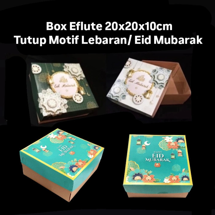 

5 pcs Box Chiffon Cake Lebaran Kardus Kue Cake Packaging Hampers Idul Fitri 20x20x10 cm