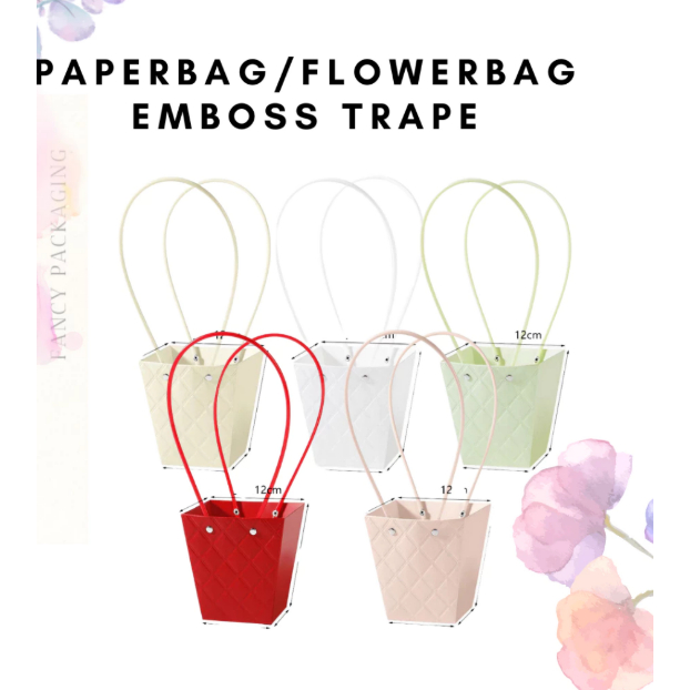 

Paper Bag Buket Bunga Trape Emboss Flower Bag/Flower Box/Bouquet Bag