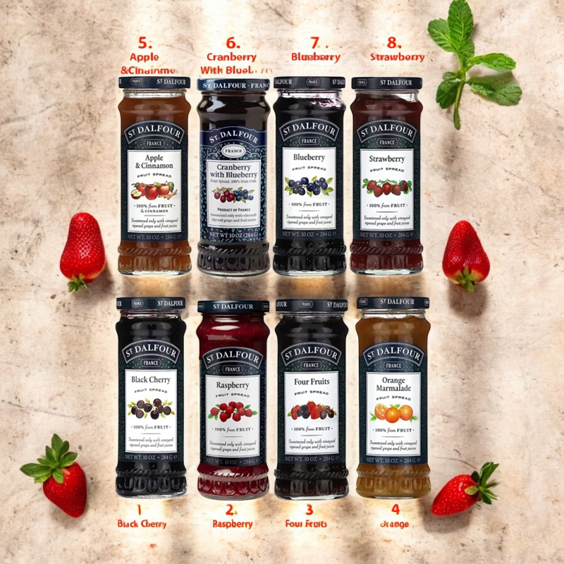 

St Dalfour 284gr Apple & Cinnamon Fruit Spread Selai Rasa Buah Rasa Apel Stdalfour France Black Cherry Raspberry Four Fruit Jar Orange Cranberry & Blueberry Strawberry