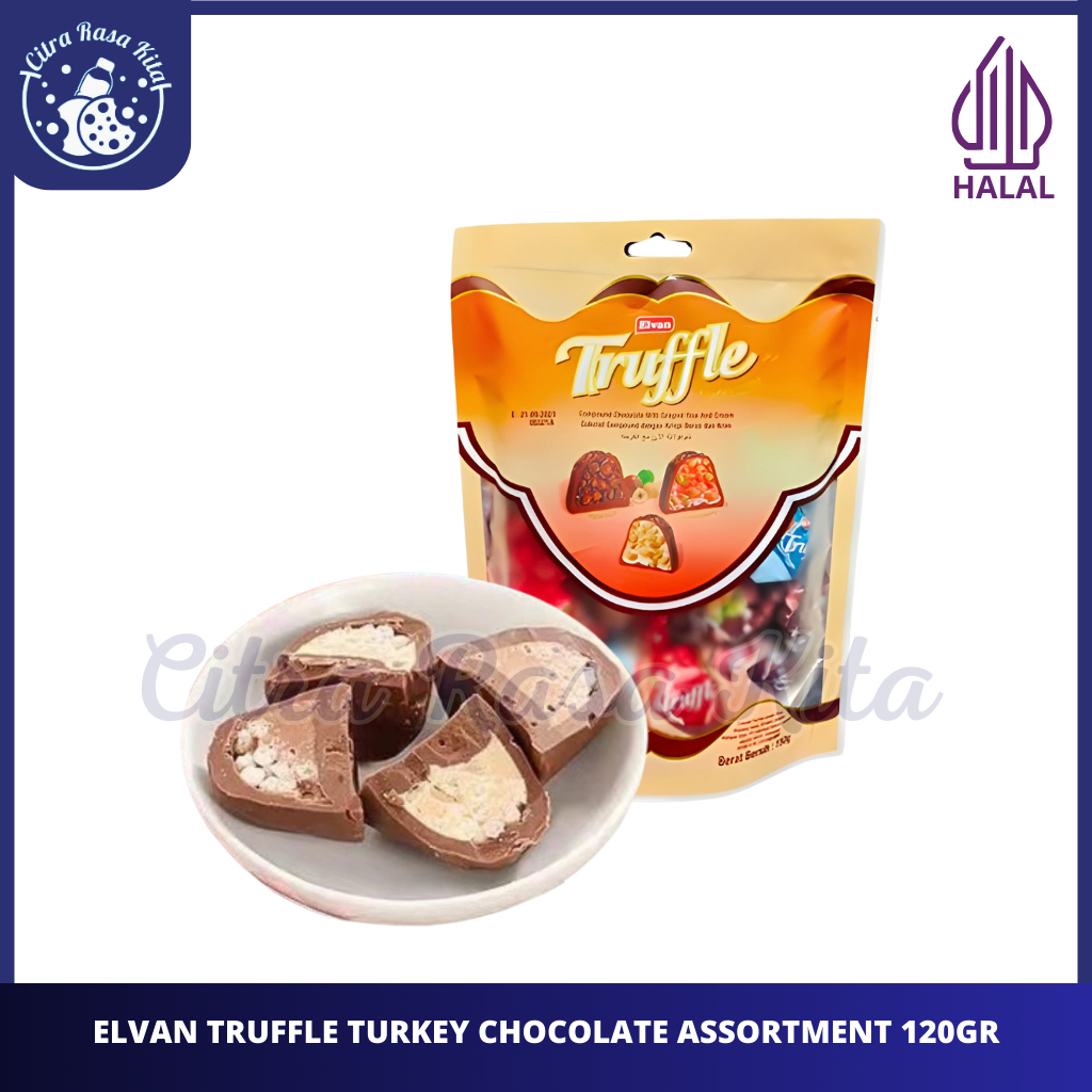 

Halal Elvan Truffle Coklat Arab Turki Assortment 120gr