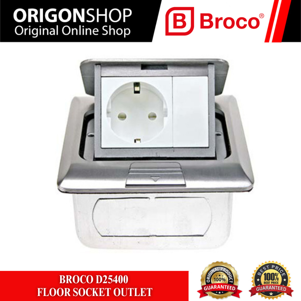BROCO D25400 Floor Socket Outlet / Stop Kontak Lantai / Stop Kontak