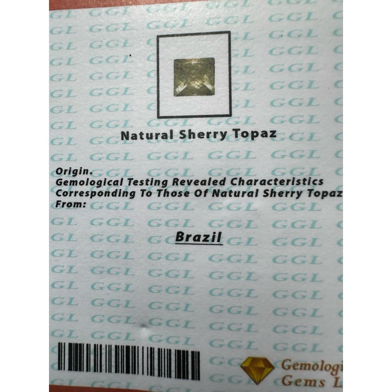 Natural Sherry Topaz ( ori Barzil )