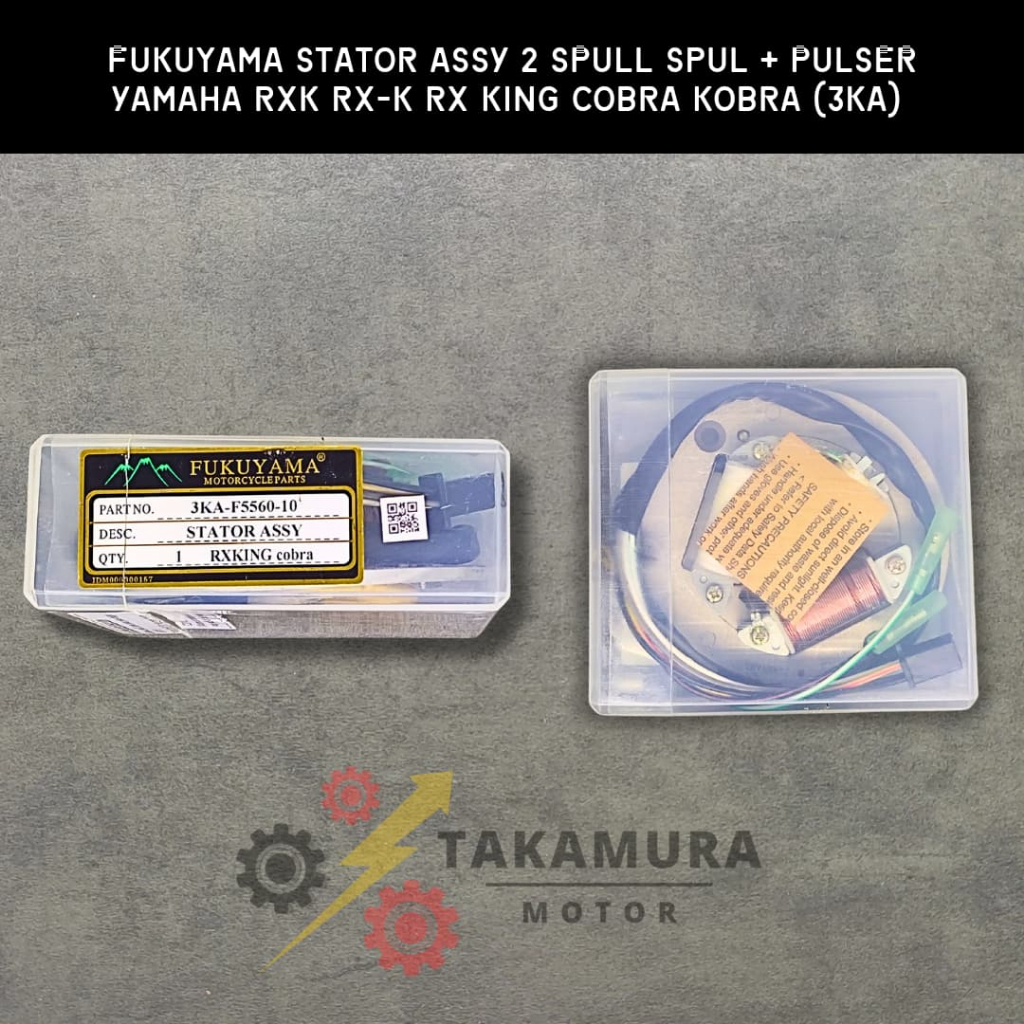 Fukuyama Stator Assy 2 Spull Spul + Pulser Yamaha RXK RX-K RX King Cobra Kobra (3KA)