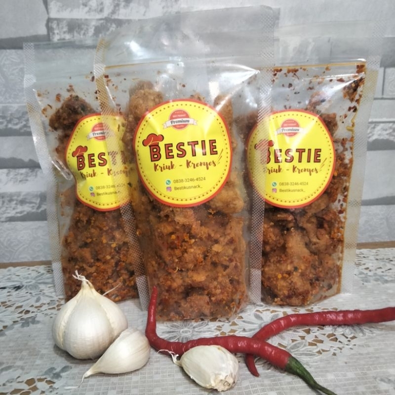 

jajanan, kulit ayam goreng krispi nikmat