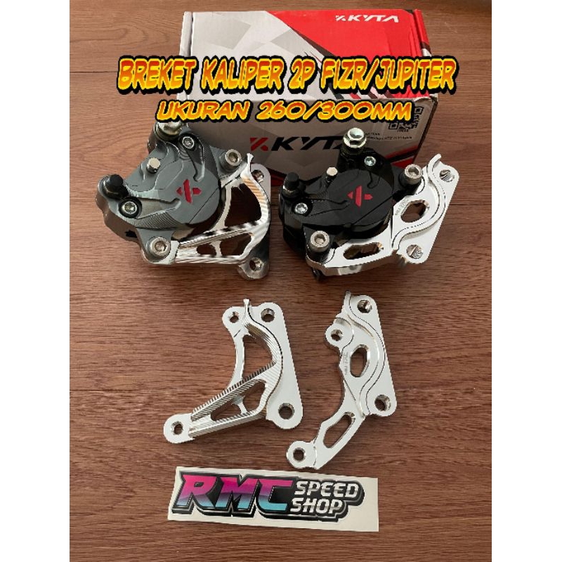 Breket Kaliper 2piston FizR Jupiter vega ukuran disc 260mm 300mm / Breket kaliper 2p FizR / jupiter 