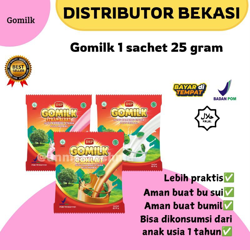 

SUSU GOMILK 1 SACHET 25GRAM | BAGUS UNTUK KESEHATAN TUBUH | BISA DIMINUM SEGALA USIA MIN 1 TAHUN