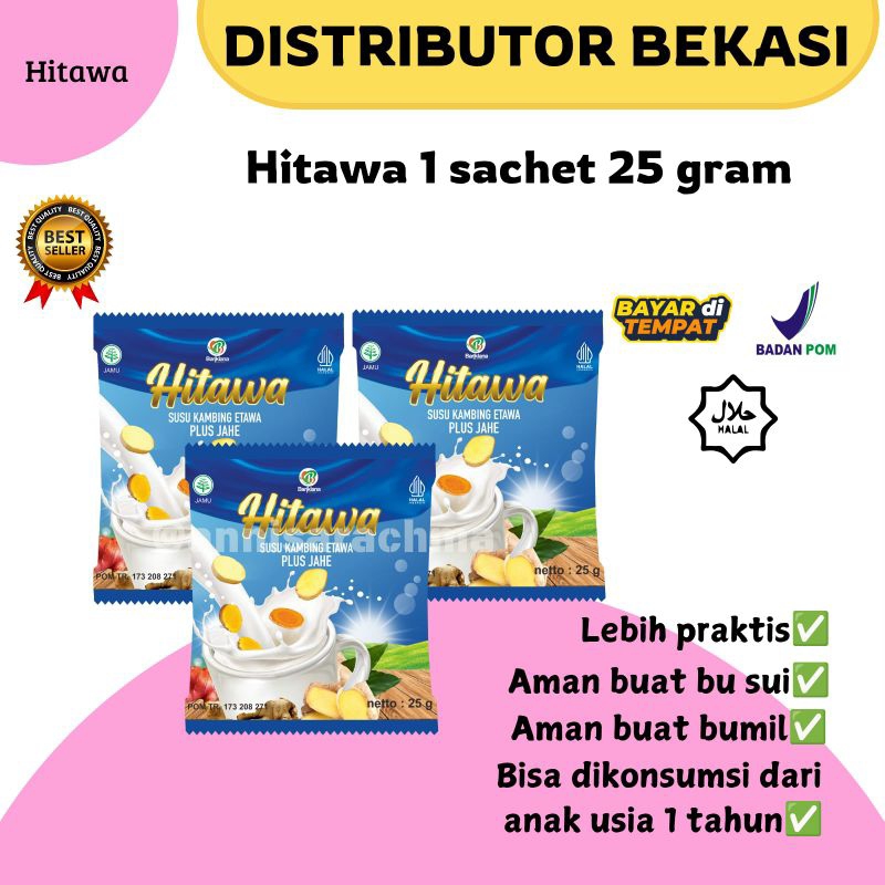 

SUSU HITAWA 1 SACHET 25GRAM | SUSU ETAWA PLUS JAHE | MENGATASI NYERI SENDI DAN TULANG