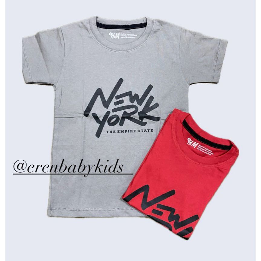 T-Shirt Baju Kaos Anak Cowo H&M Banyak Variasi - Fashion Anak Cowo Trendy dan Nyaman