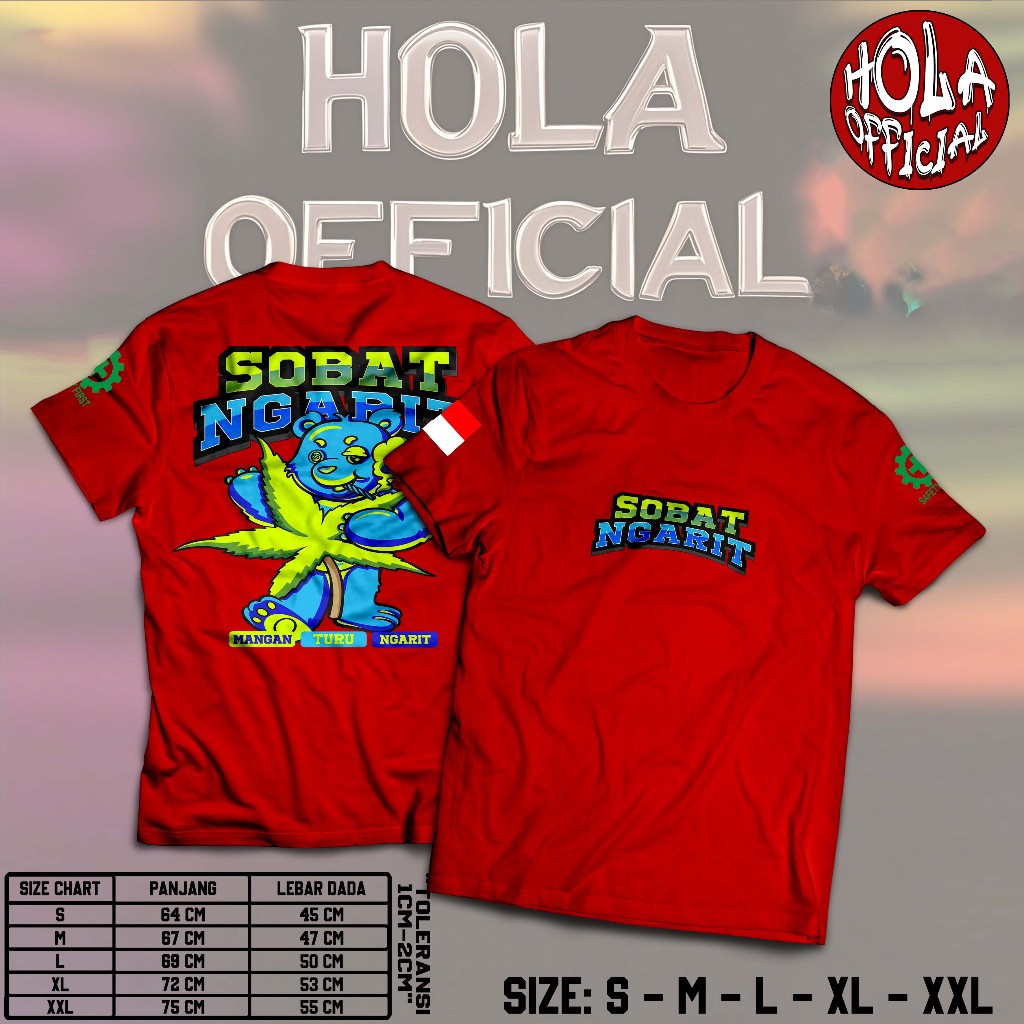 holaofc Kaos Sobat Ngarit / baju kaos kata kata Jawa / kaos terbaru 2025 / kaos Viral pria wanita de