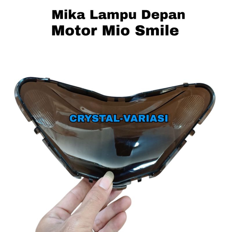 KLSUS Cover Mika Lampu Depan Smoke Mio Smile/Mika Kaca Lampu Depan Mio Smile Smoke
